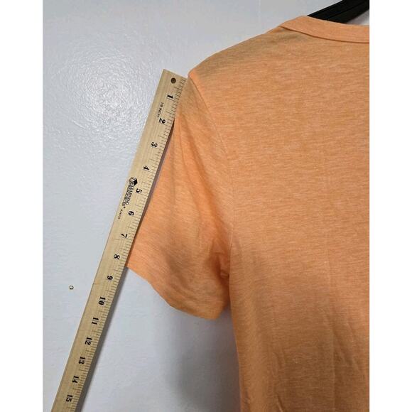 Women's Tunic T-Shirts Short Sleeve Round Neck Soft Loose Shirts Small Orange - Picture 7 of 9